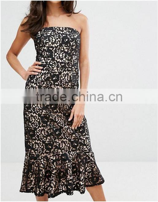 Sexy Women Runway Spring Bodycon Bandage Dress Sexy Black Lace Celebrity Evening Party Dress