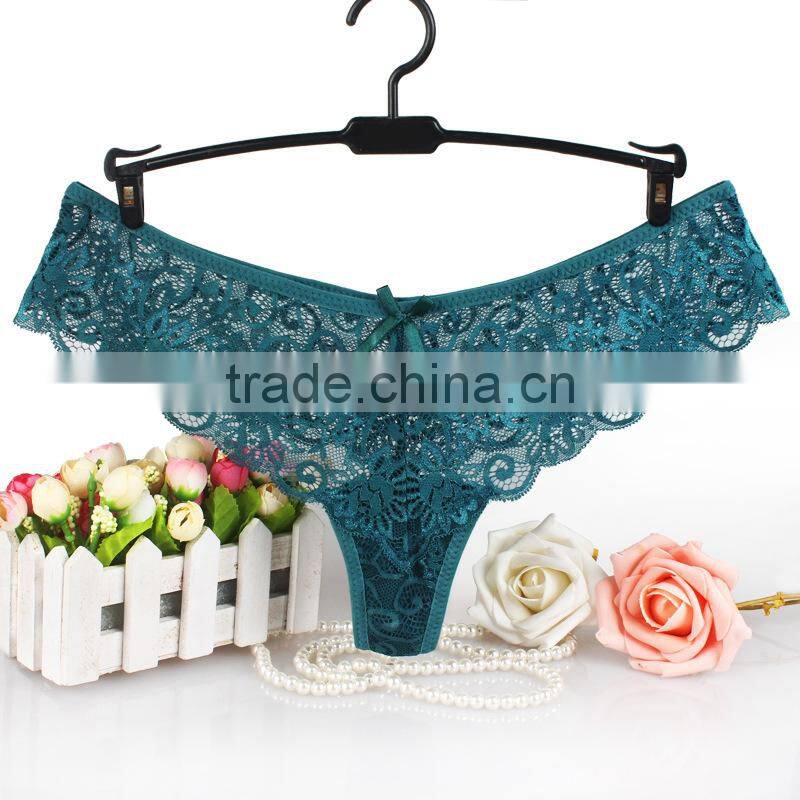 Factory direct sales S-XL Size Women Sexy Lace Underwear Briefs Panties Thongs G-string pant