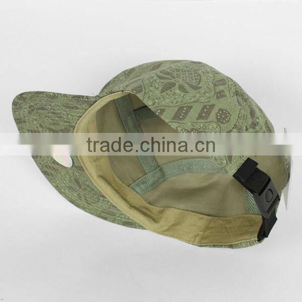 Fashion 5 panel caps flat brim custom pattern high quality 5 panel caps