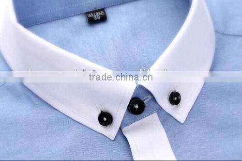 Man Oxford Shirt Short Sleeve Dress Shirt Solid Color Dress Shirt