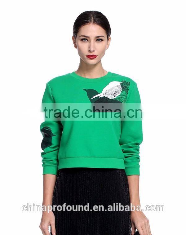 Casual Printing Logo Women's Sweatshirts Without Hood