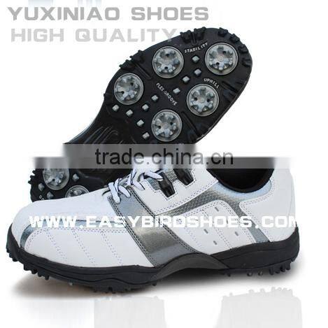 Full grain leather golf shoes men business sport brand, high quality men golf shoes sport sneakers from jinjiang factory