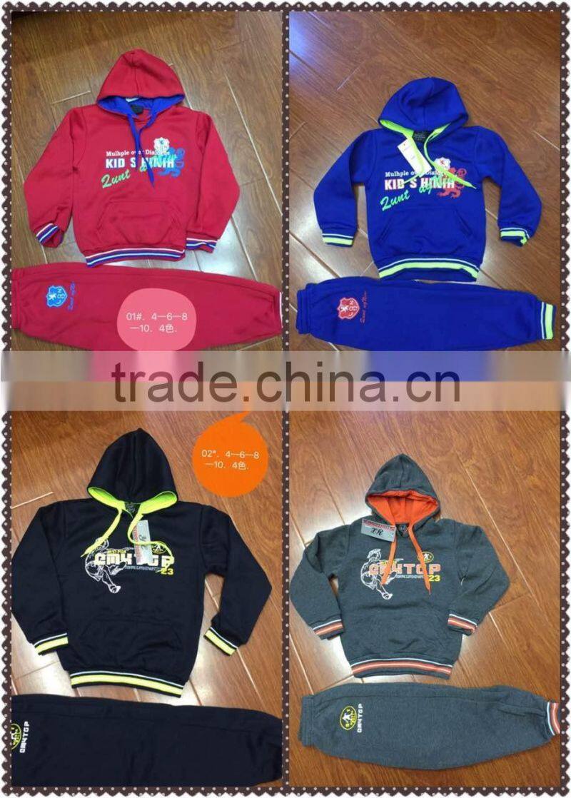 boys' sports wear kid's sportswear stock clothes children's trascksuit