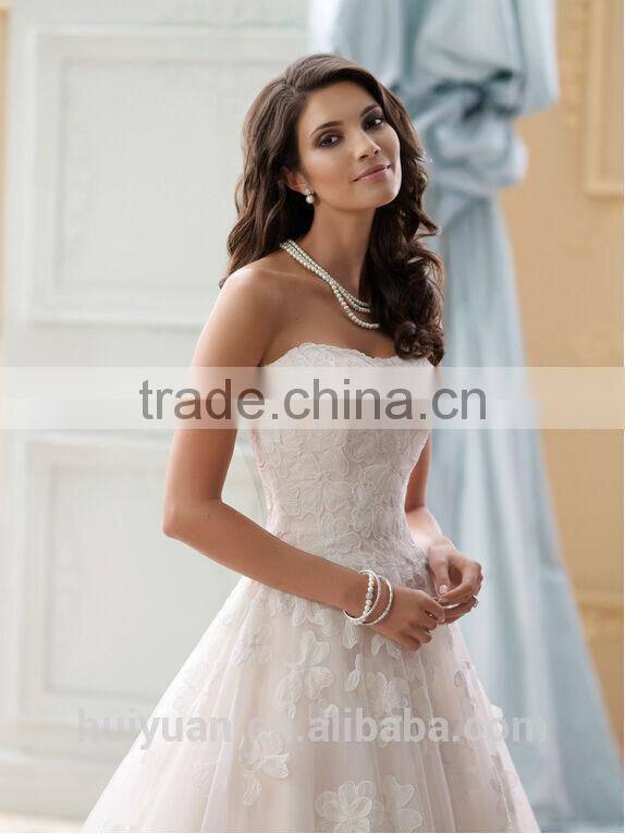 sexy strapless lace unique bridal gowns