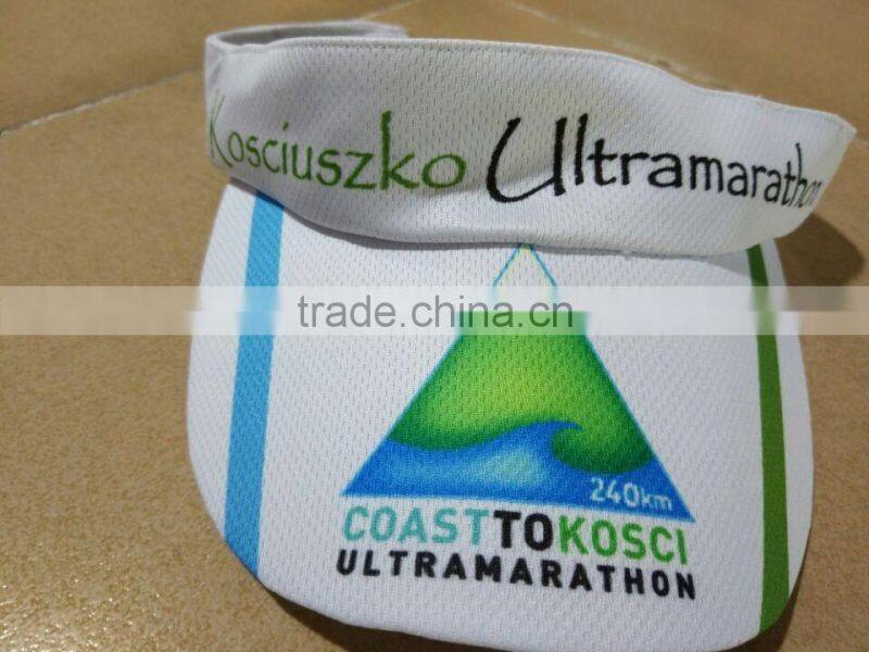 100% Polyester cool cheap sun visor hat for basketball, football, running