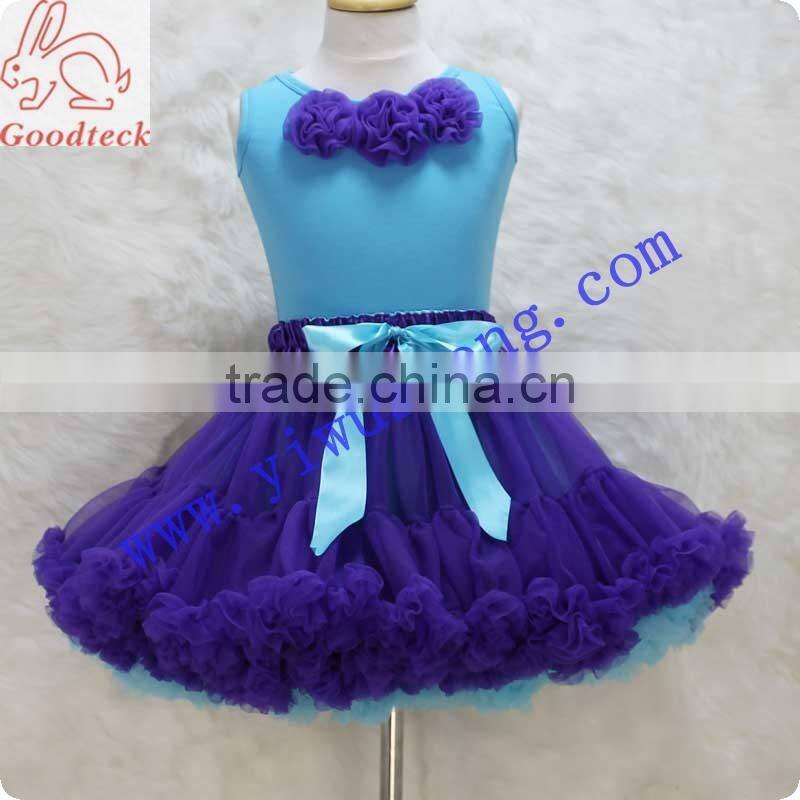 Hot sale cotton shirts, colorful pettiskirts, kids pettiskirt set,pettitops