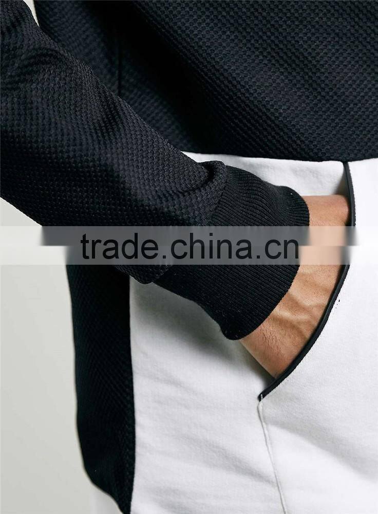 Mens cheap cut and sew mesh sweatshirts mens