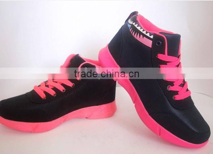 2017 black PU upper pink outsole new model shoes women