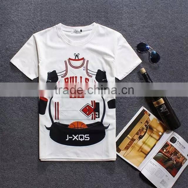 2016 brand clothes fresh from Europe and America Top hot men casual tshirt 3d clown Print Tee Tops 50 design