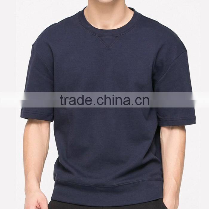 Mens classic plain short sleeve sweatshirts