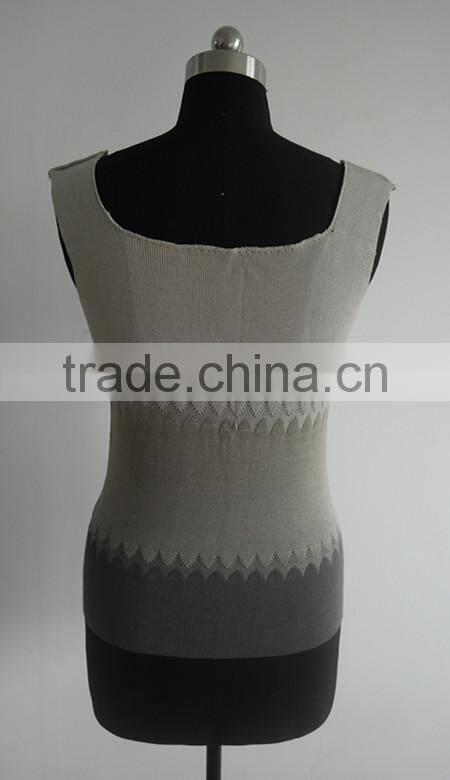 Fashion ladies fancy knit sweater vest