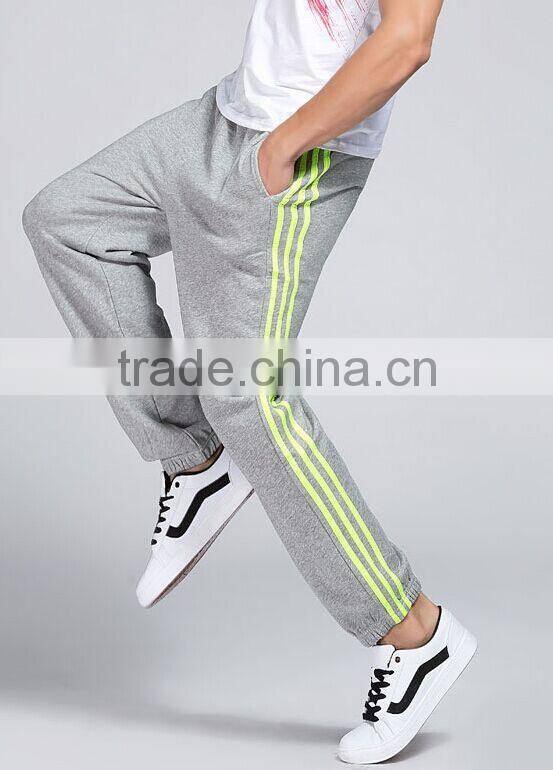 hot sale customize cheap mens design 100%cotton sports wear track pants