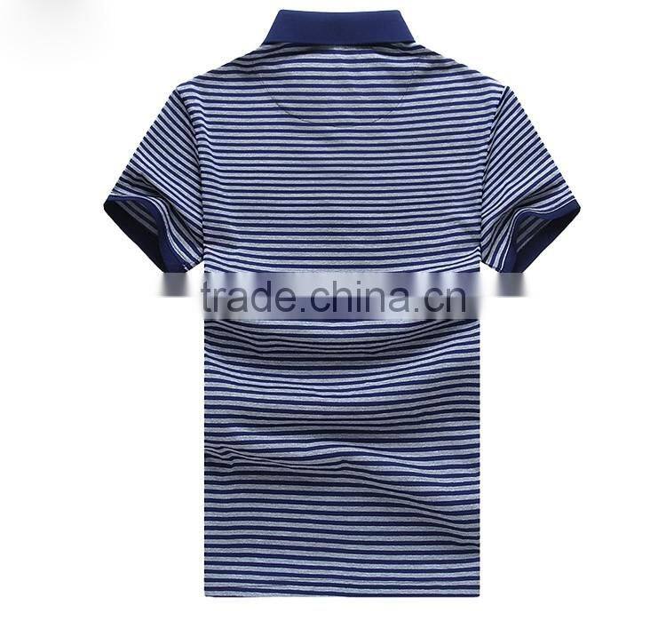 men fashion 100% cotton golf custom striped polo shirt