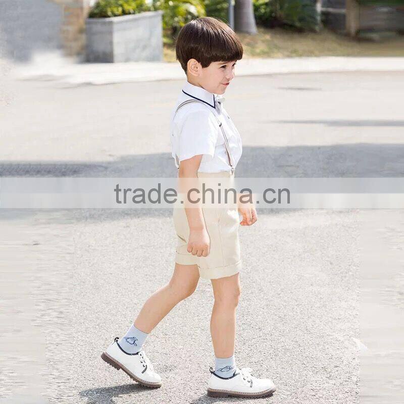 New Fashion Boys Suspenders Pants Set School Performance Boy Clothes Set Fancy Children Wear B-NB-CS905-26