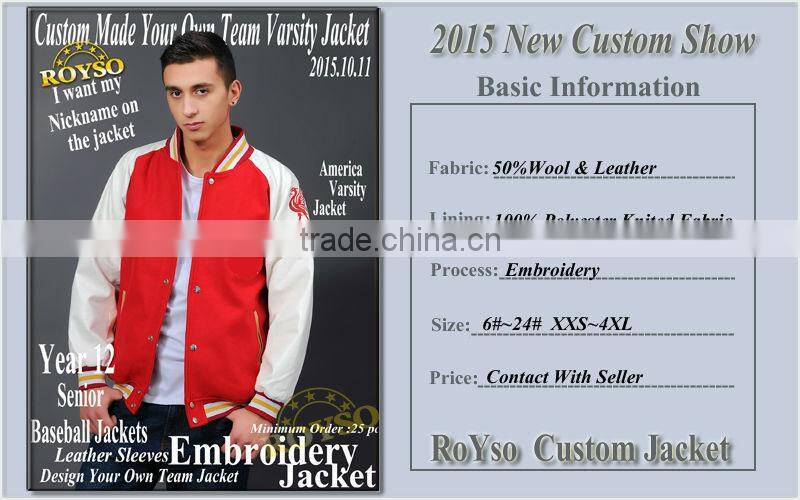 Customize Custom Made Man American Baseball Bomber Cheap Varsity College Wholesale Team Football Fashion School Uniforms Jackets
