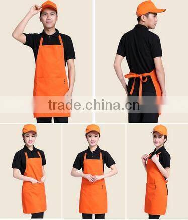 Kitchen waterproof apron custom LOGO solid color simple strap male and female Korean version of the ad printing around the waist