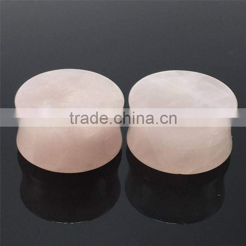 Bulk Rose Quartz High Polished Organic Stone Ear Expander Stone Ear Stretcher