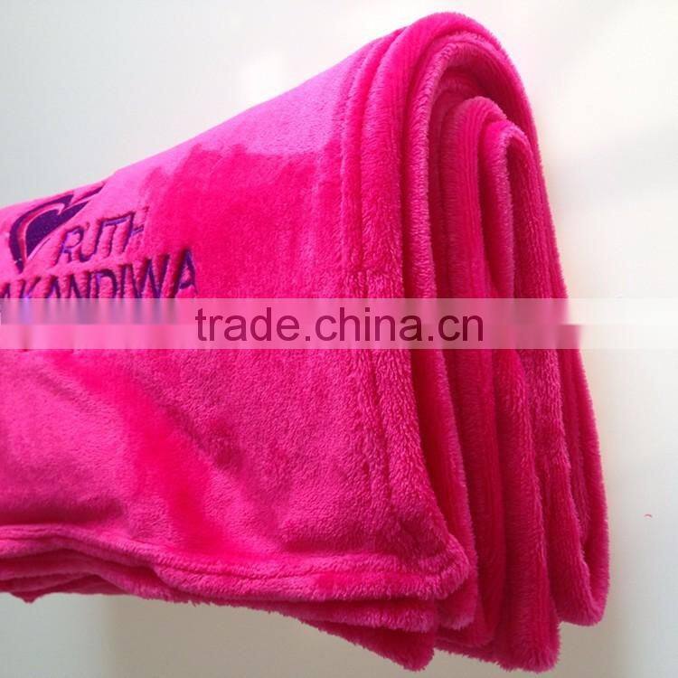 100% polyester blanket custom soft plush travel blanket wholesale