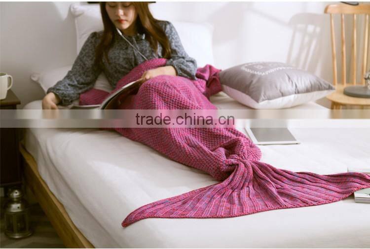 Burgundy Kids Handmade Mermaid Tail Blankets