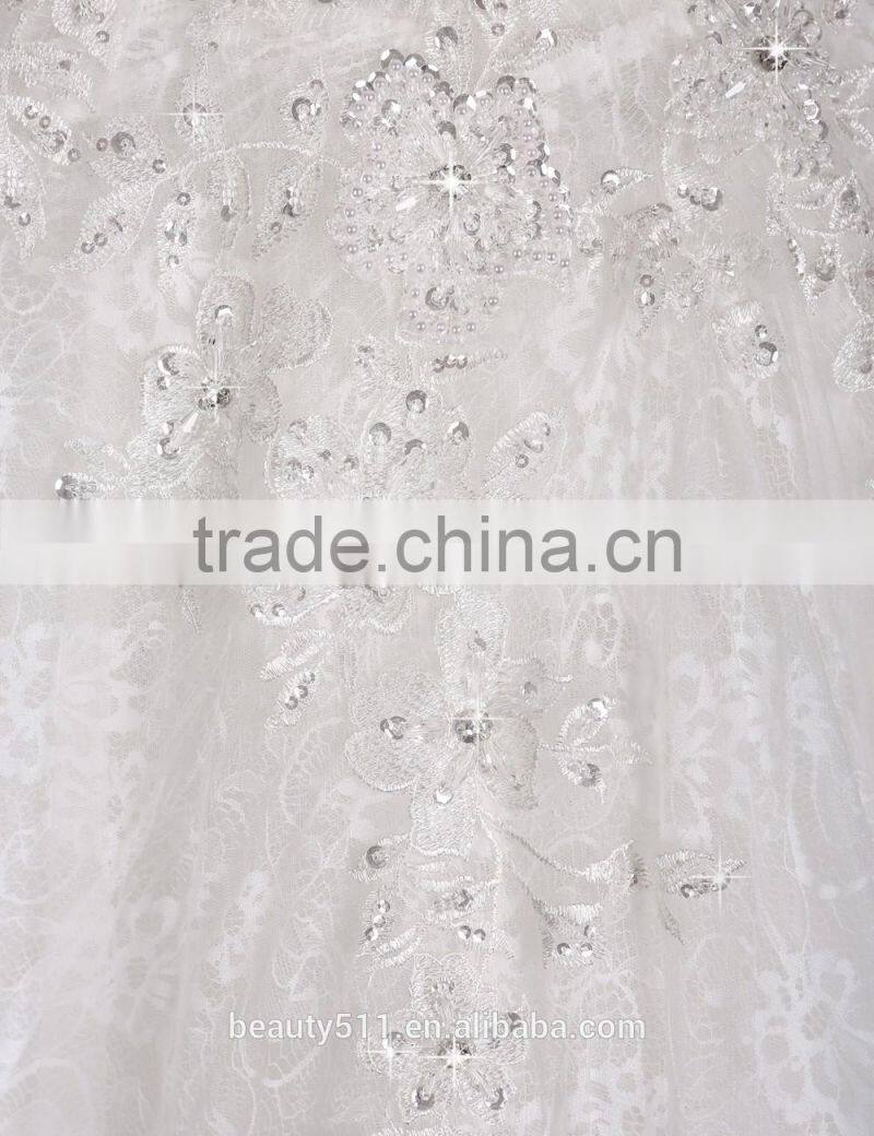 Sleepless Halter elegance mermaid sexy lace prom gowns elegance wedding dress bridal for bride V-neck bridal dress 2017 BS38