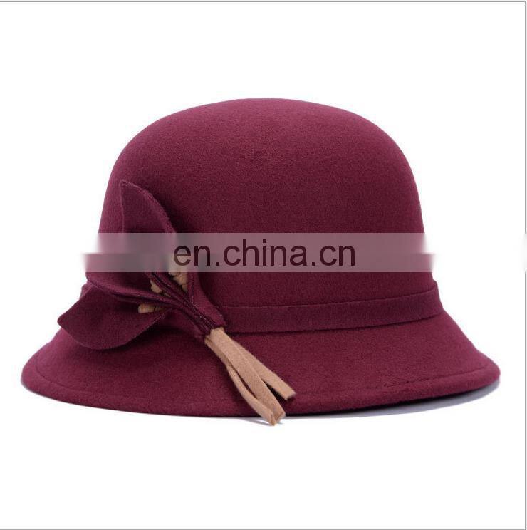 Best selling new fashion ladies popular vintage winter party flower hats fascinators felt womens hats