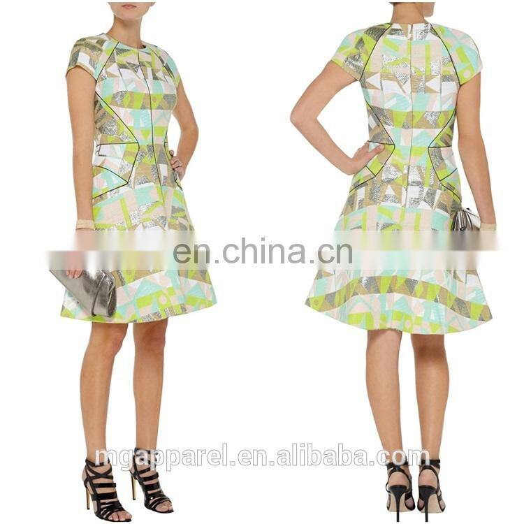 Latest fashion dress design/New Style clothes for women,cocktail party dress ,cotton-blend tweed dress