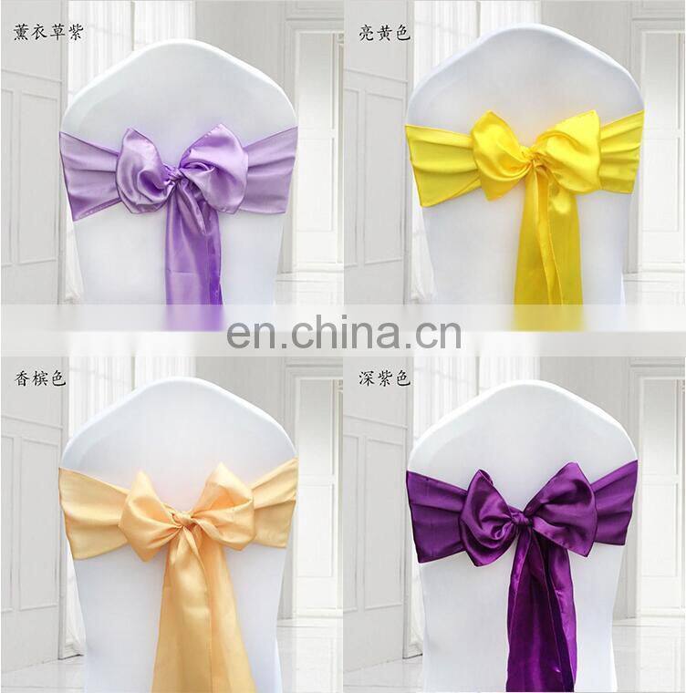 Hot Style Wedding Reception Decoration Bow Chair Sashes Satin