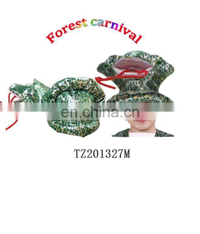 Fashion Snake Shape Plush Animal Head Hat for Kids