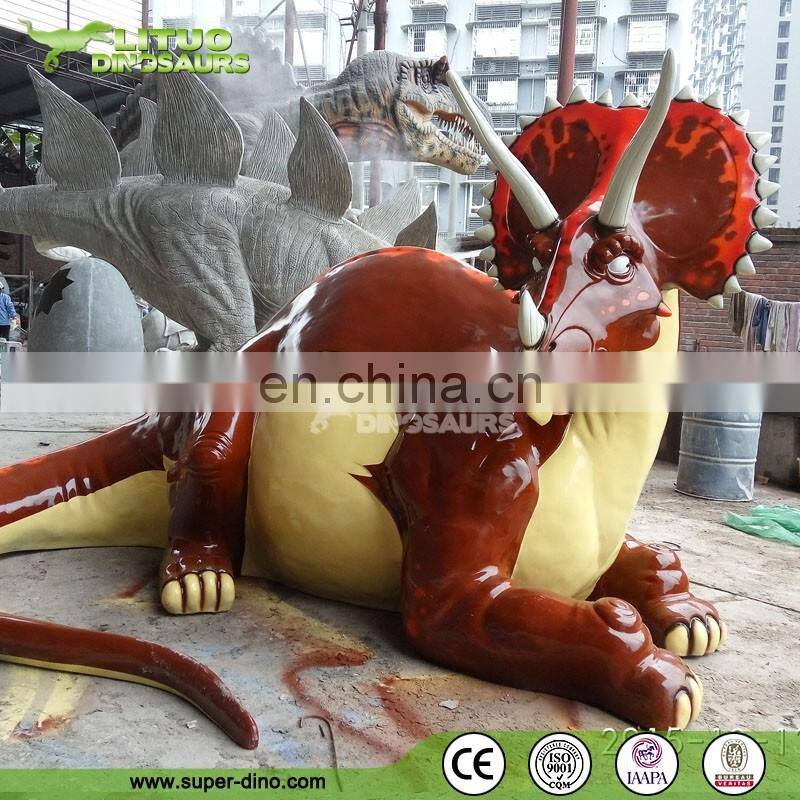 Large Cute Cartoon Figures Dinosaur Statue For Mini Golf Decoration
