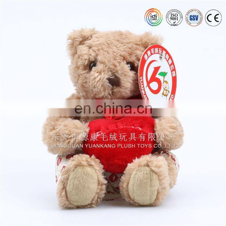 ICTI audits EN71/ 123 OEM red heart teddy bear custom in China