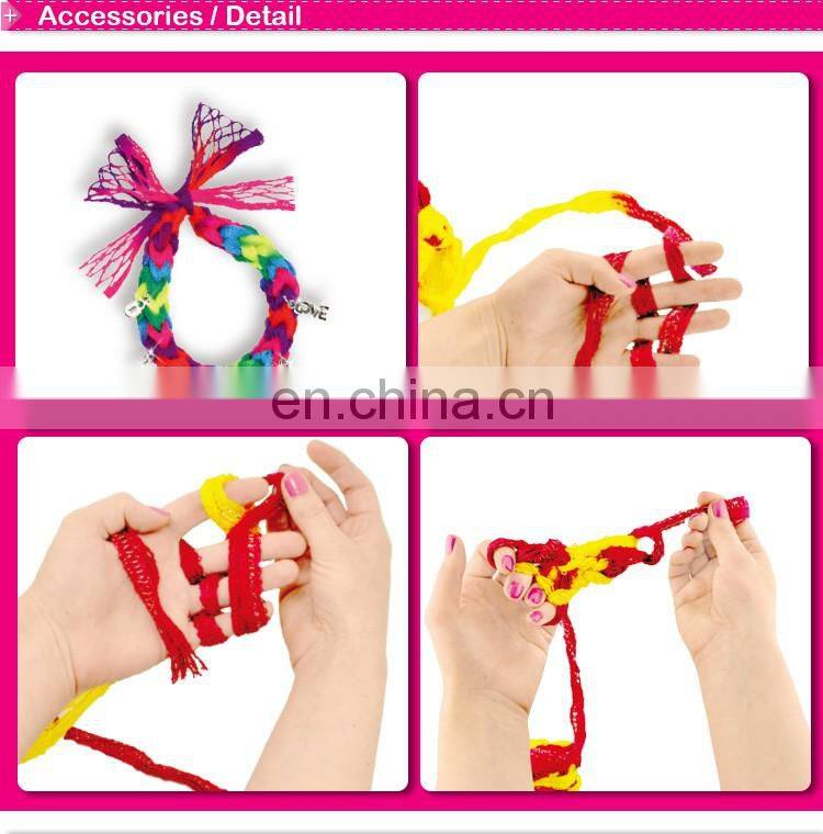DIY craft kit finger weaving bracelets