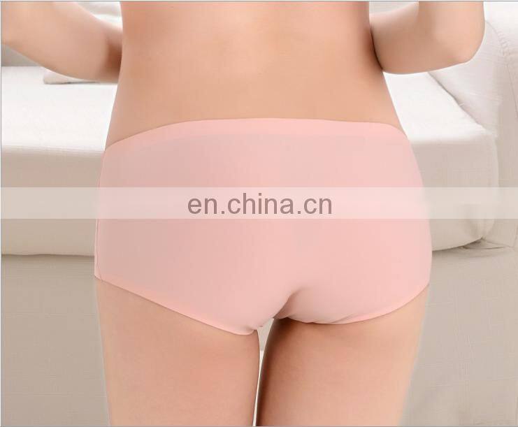 Breathable seamless ladies underwear silk panties for women