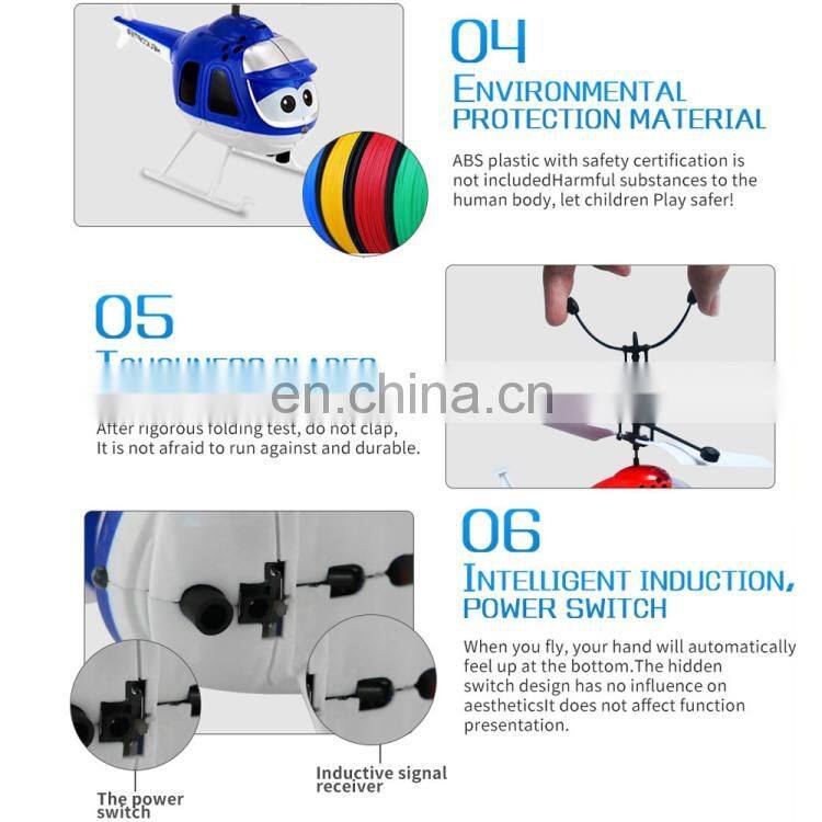 christmas gift ,8188 2CH Infrared Sensor Hand Induction Mini Helicopter with LED Light (Gold)