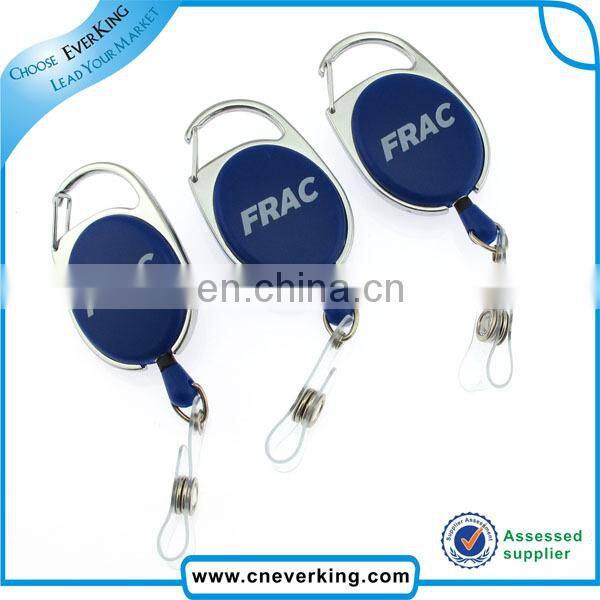 Custom shaped abs and zinc alloy badge reel for promotion