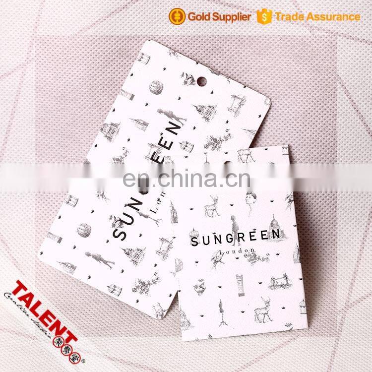 custom brand name logo tag and printed paper spare button bag for clothing