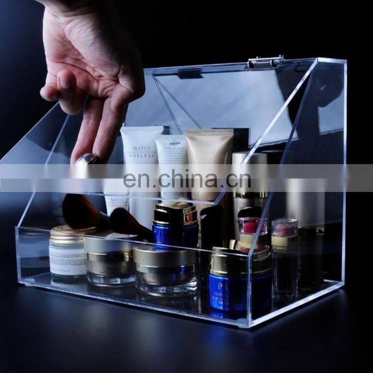 High transparent acrylic cosmetic storage display boxes
