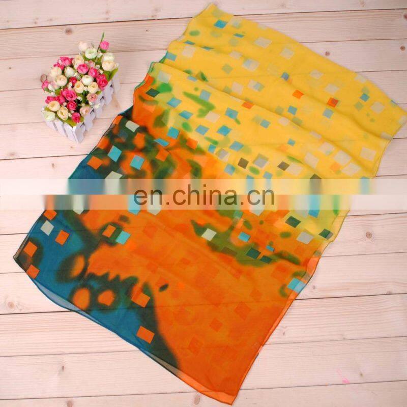 wholesale newly fancy lady's chiffon scarf made in china