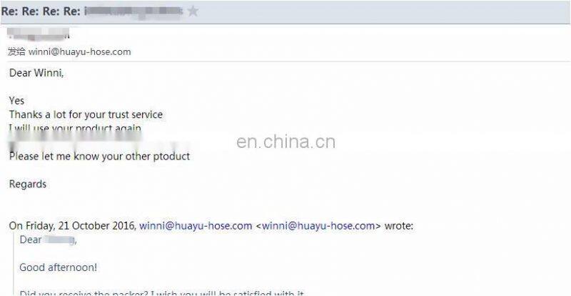 China Hebei Huayu factory sale API 7k four plies steel wire spiral rotary hose for oilfield