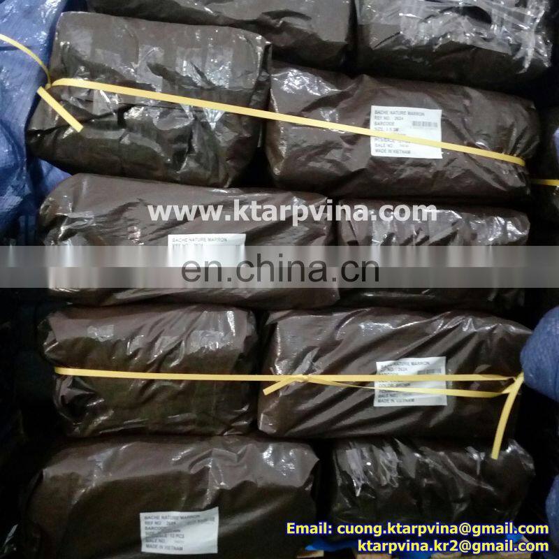 PE TARPAULIN # CANVAS # BROWN COLOR # 150 GSM # FULL REINFORCEMENTS