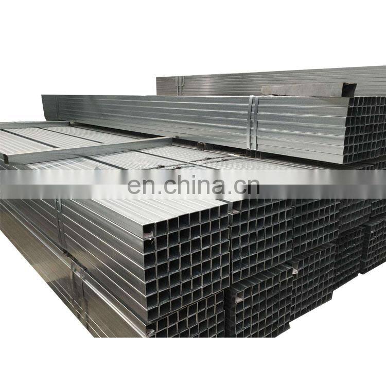 custom-made galvanized square pipe, gi steel square and rectangular tube en10219, erw structural square steel tube