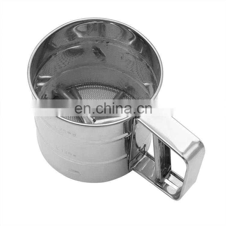 Handheld Cup Shape Stainless Steel Flour Sifter