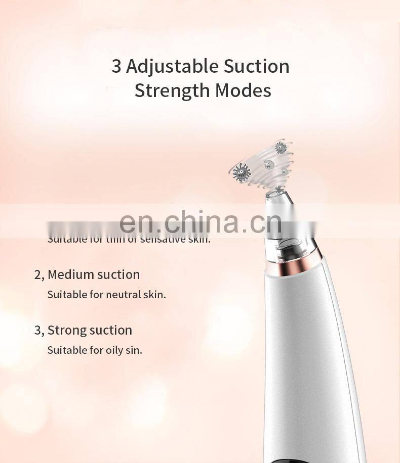 Free Sample Blackhead Remover Set Electric Microdermabrasion Machine with 6 Replacement Probes to Clear Acne Comedone