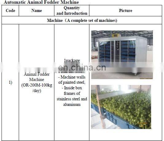 Hydroponics grass forage machine animal fodder machine for sale