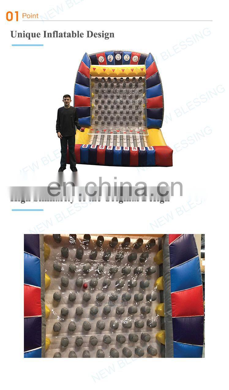 Factory price interactive Plinko Inflatable Carnival Game funny Inflatable Plinko Game for sale