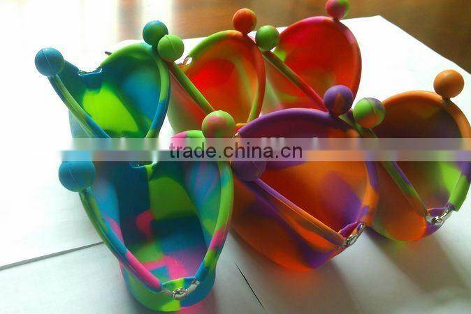 attractive silicone smart wallet Fancy coin purse Jelly coin purse for girls