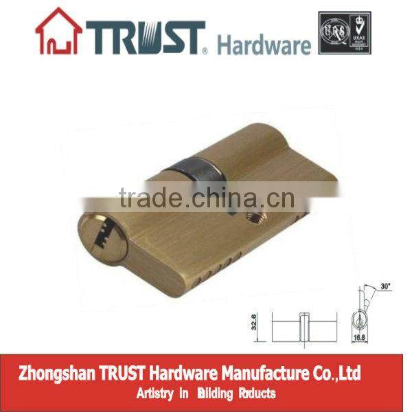 B60SB:Trust Euro Profile Brass 60mm lock cylinder