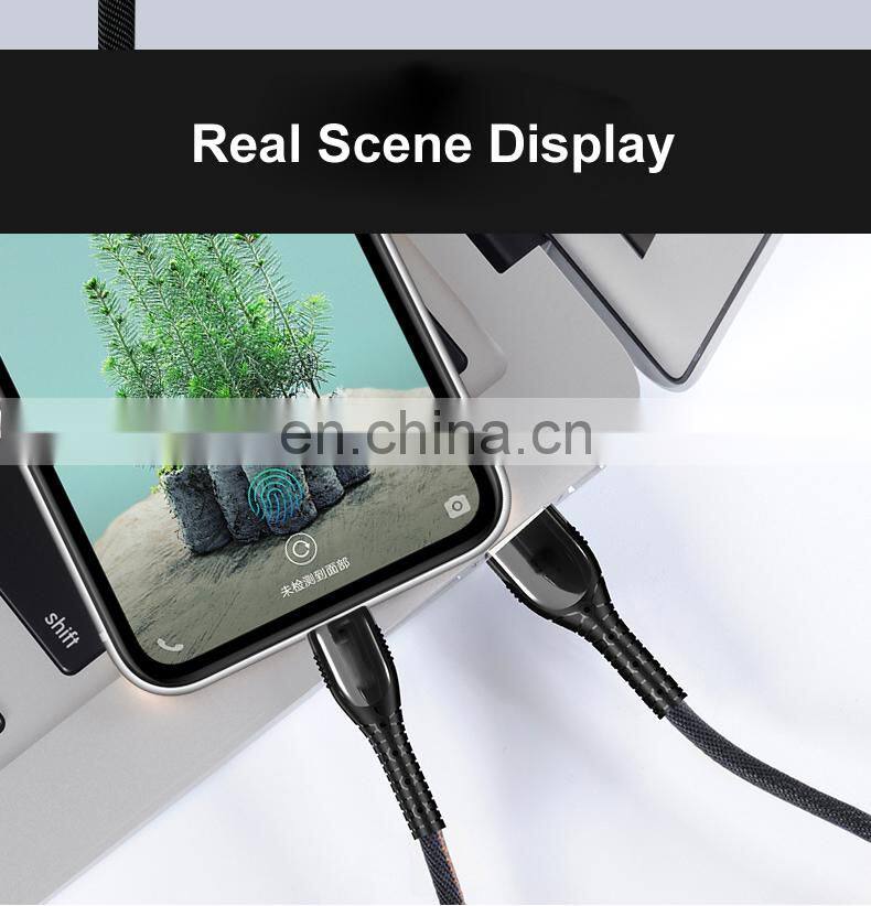 Promotional Gift USB Charge Phone Cable 3.5A Fast Charging Data Cable with Smart Indicator