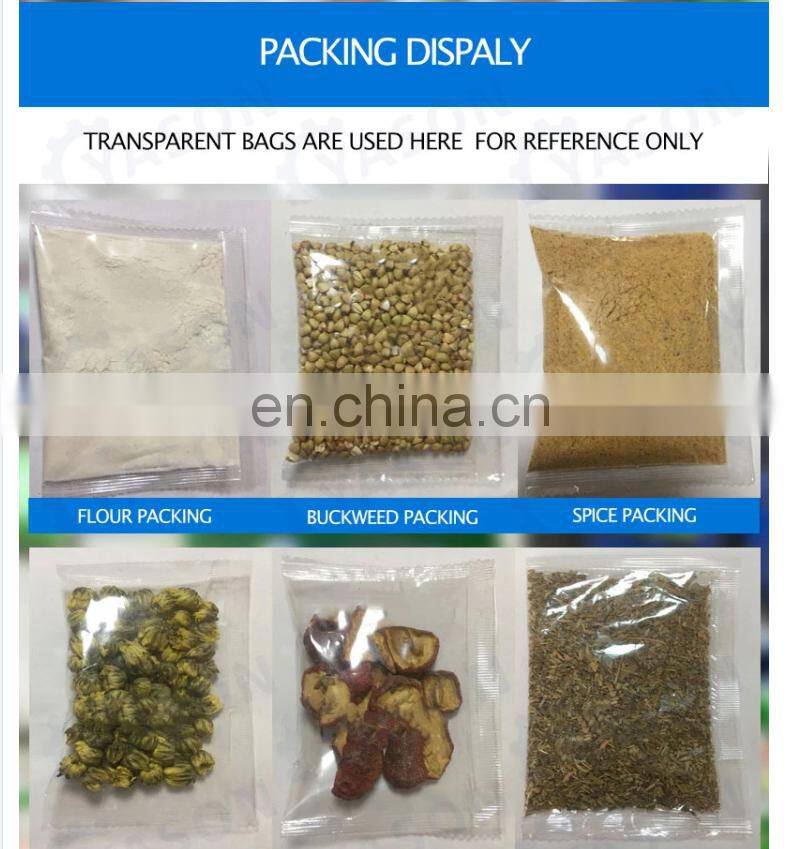 YTK-PW200 200g Particle and powder automatic packaging machine price for grain, coffee beans, tea bag, spices, flour