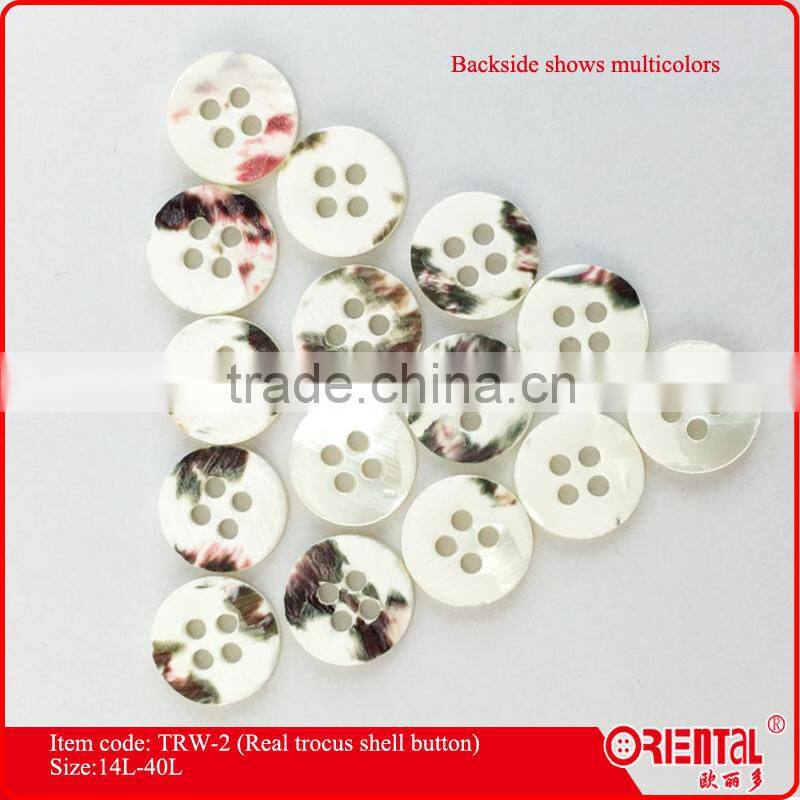 four holes real trocus shell buttons