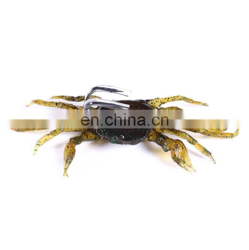Amazon High Quality 6 Colors Sinking Saltwater Ice Fishing Biats 8cm 19g Soft Crabs Fishing Lures